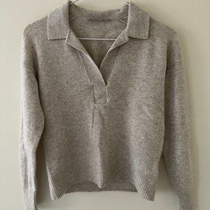 Everlane Cashmere Polo Oatmeal